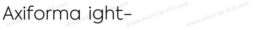 Axiforma Light字体转换